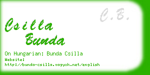 csilla bunda business card